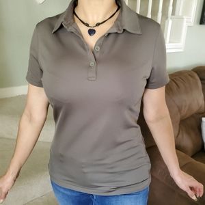 UNDER ARMOUR Women's Olive Green Polo Style, sz: P